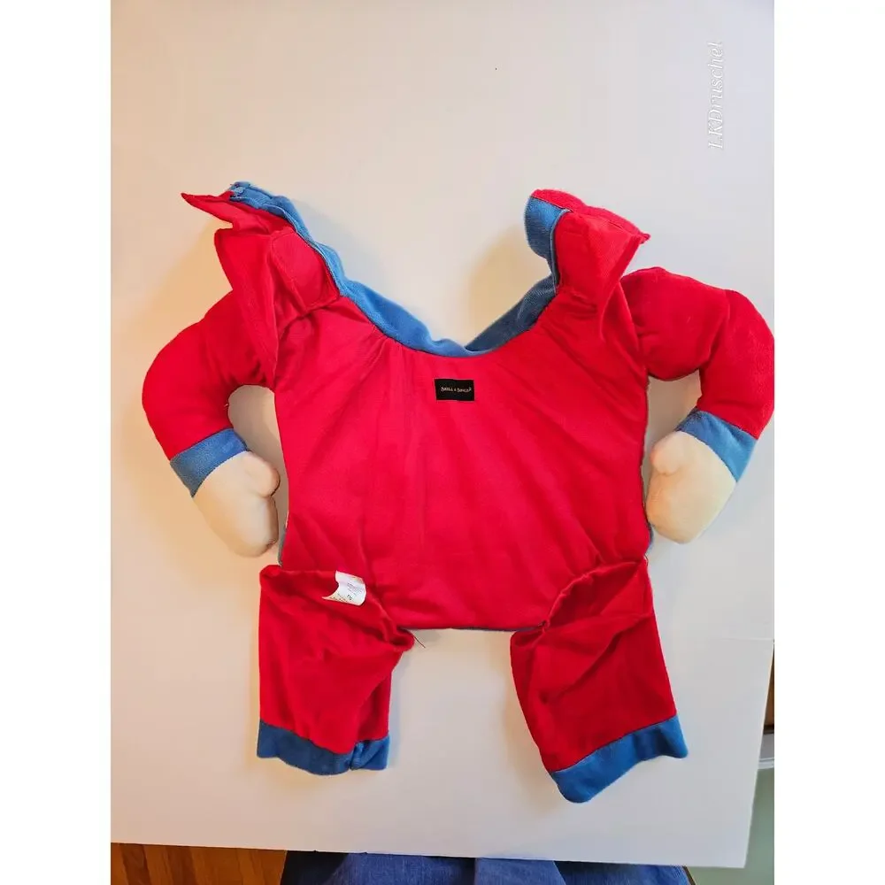 Captain America Dog Costume Red Blue Velour Silver Trim Size XXL